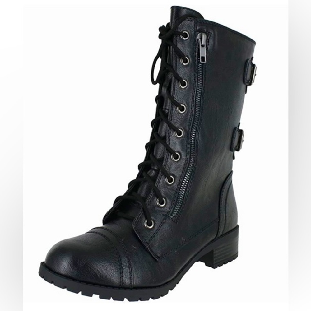 SODA Top-shoe Dome Mid Calf Military Combat Boots